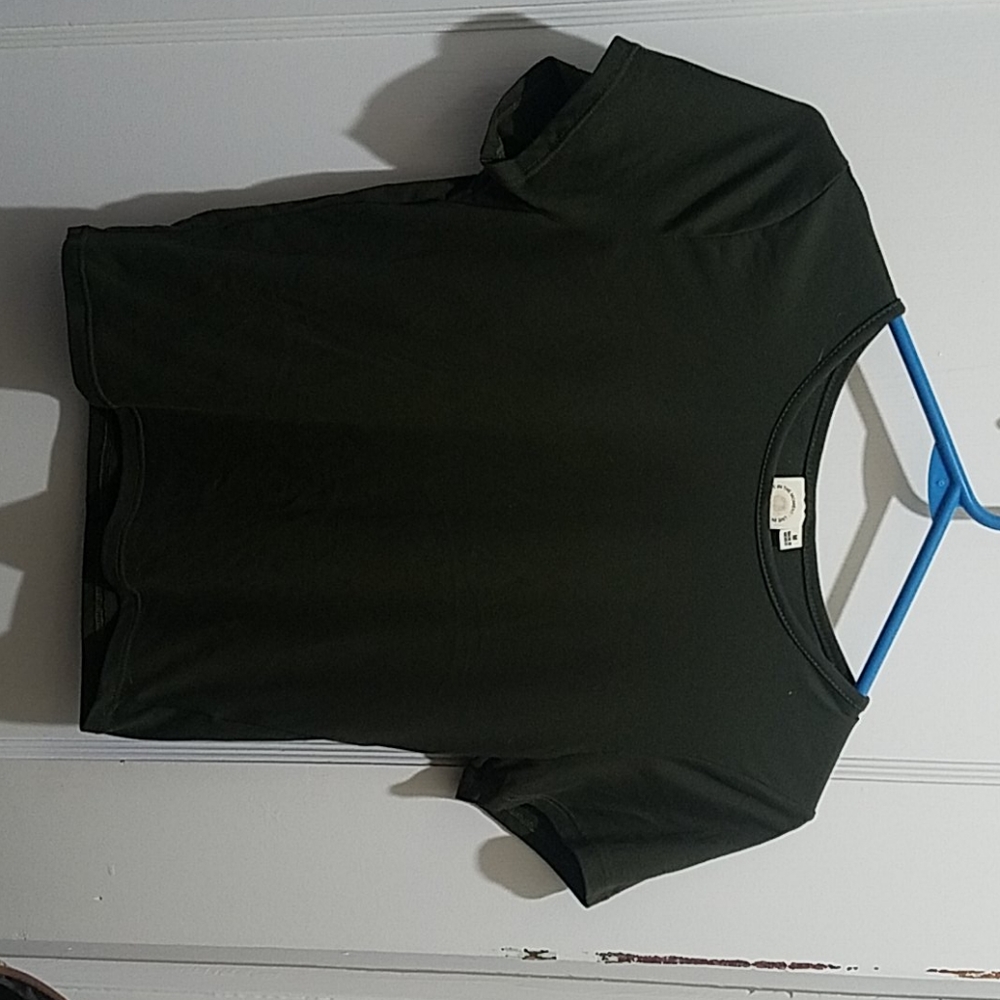 Forest green crop top